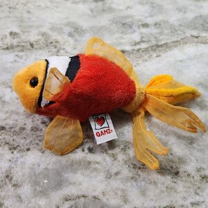 Ganz Webkinz Tomato Clown Fish Plush Lil' Kinz HS516 Stuffed Animal NO CODE